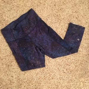 Lululemon Capri Galaxy Yoga Pants